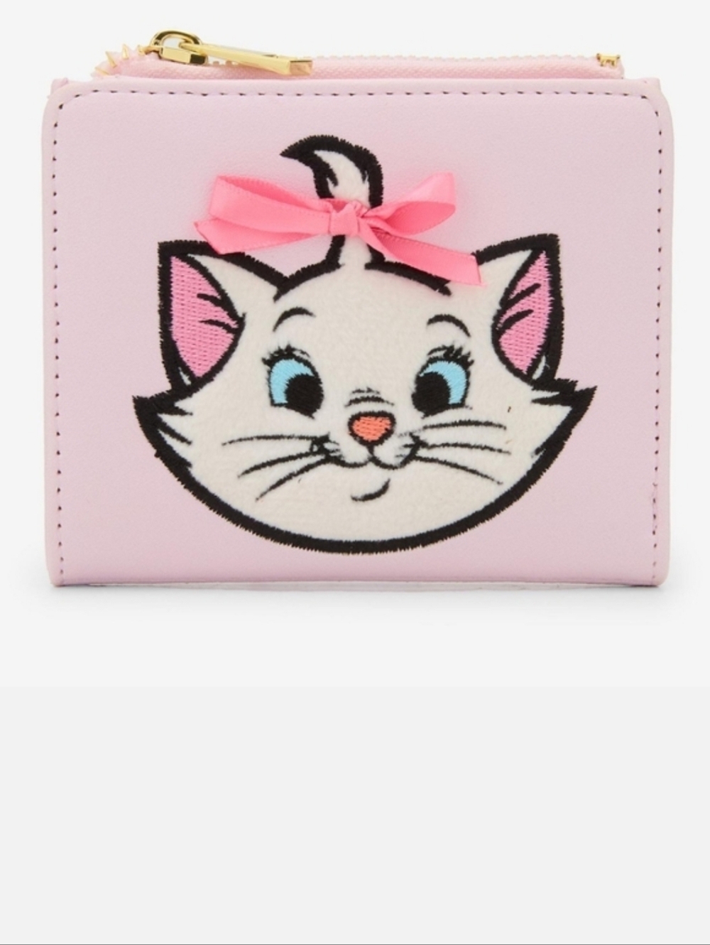 Her Universe X Disney NWT Pink Kitty Face Zip Wallet with Bow New